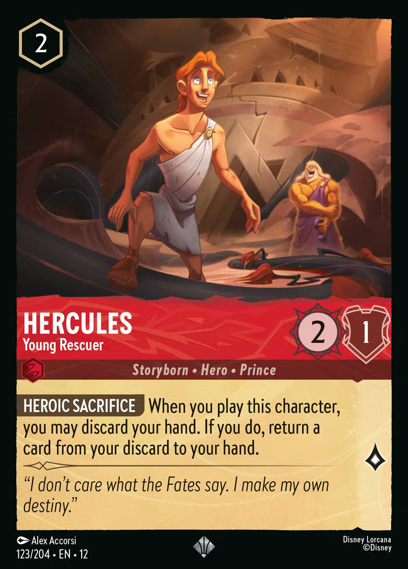 123/204 Hercules – Young Rescuer – Disney Lorcana Wilds Unknown card