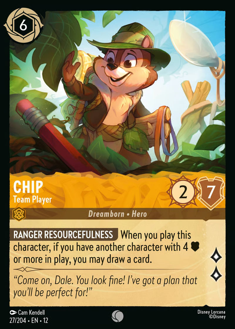 027/204 Chip – Team Player – Disney Lorcana Wilds Unknown card
