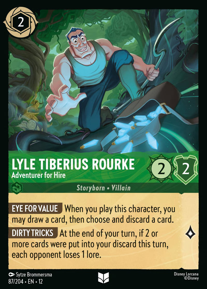 087/204 Lyle Tiberius Rourke – Adventurer for Hire – Disney Lorcana Wilds Unknown card