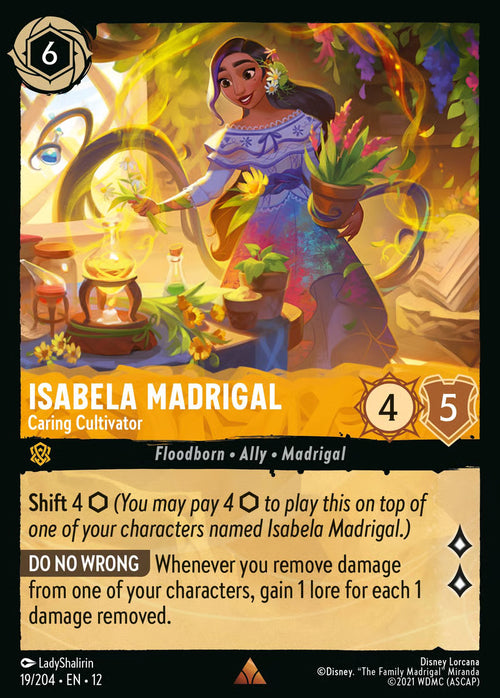 019/204 Isabela Madrigal – Caring Cultivator – Disney Lorcana Wilds Unknown card