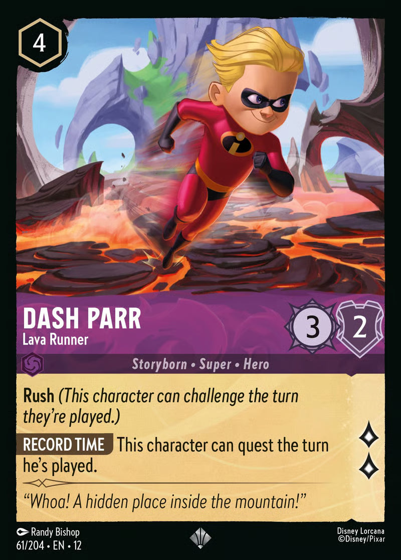 061/204 Dash Parr – Lava Runner – Disney Lorcana Wilds Unknown card