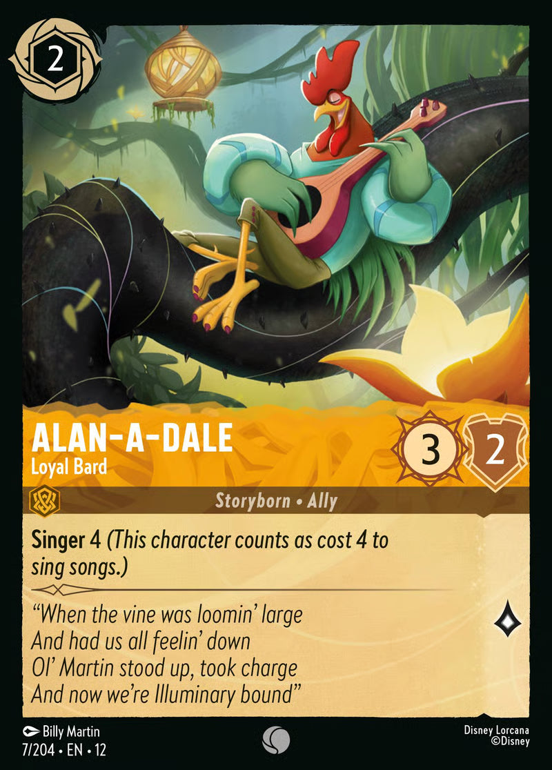 007/204 Alan-a-Dale – Loyal Bard – Disney Lorcana Wilds Unknown card