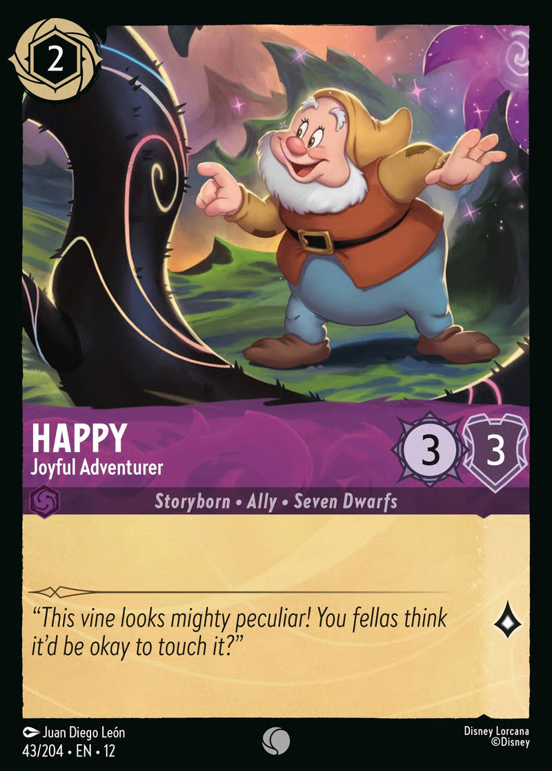 043/204 Happy – Joyful Adventurer – Disney Lorcana Wilds Unknown card