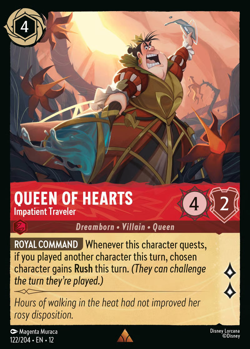 122/204 Queen of Hearts – Impatient Traveler – Disney Lorcana Wilds Unknown card
