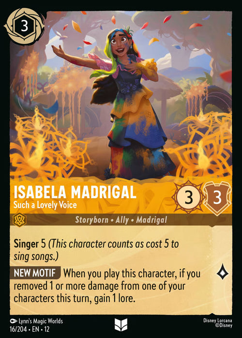 016/204 Isabela Madrigal – Such a Lovely Voice – Disney Lorcana Wilds Unknown card