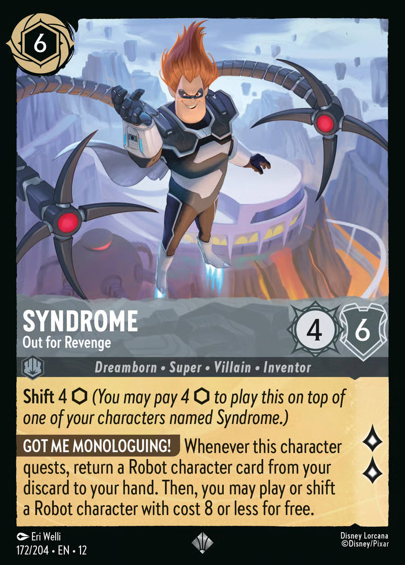 172/204 Syndrome – Out for Revenge – Disney Lorcana Wilds Unknown card