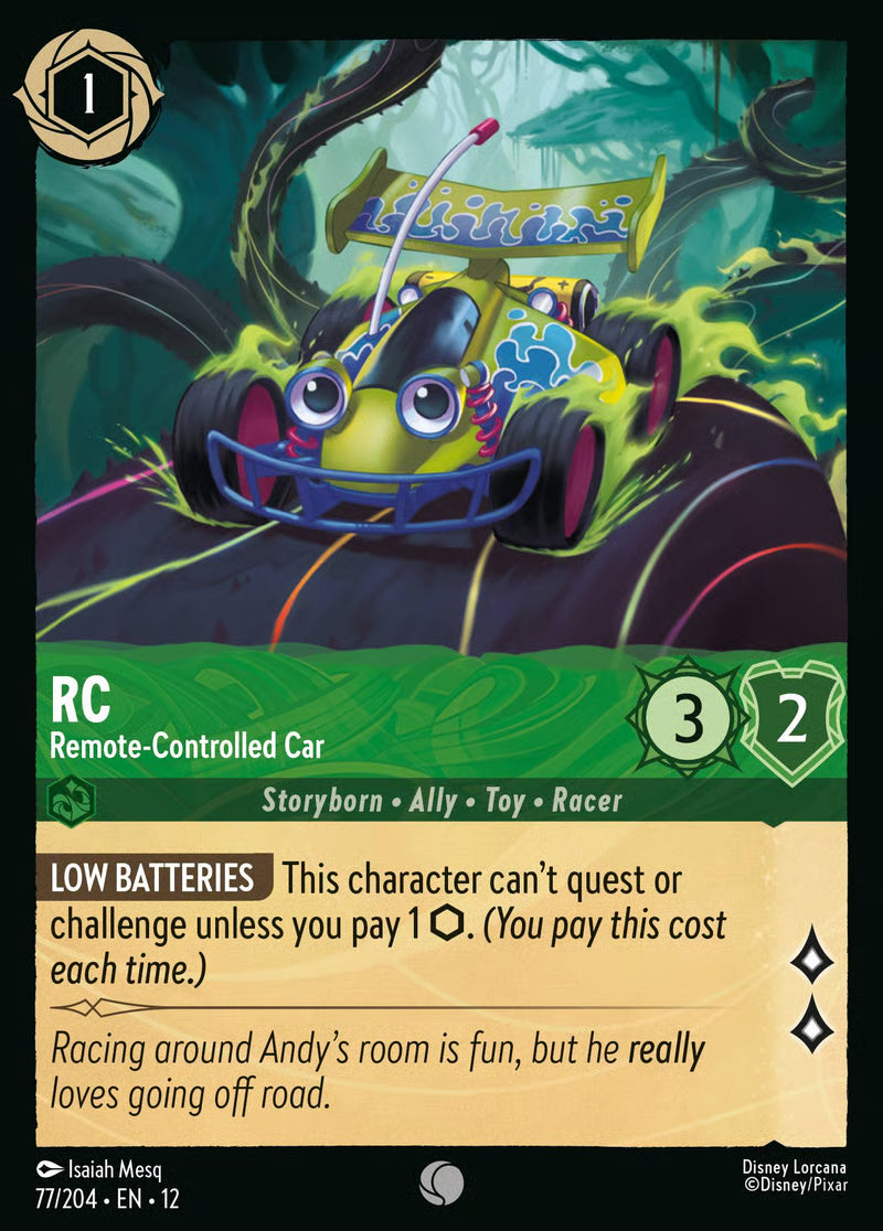 077/204 RC – Remote-Controlled Car – Disney Lorcana Wilds Unknown card