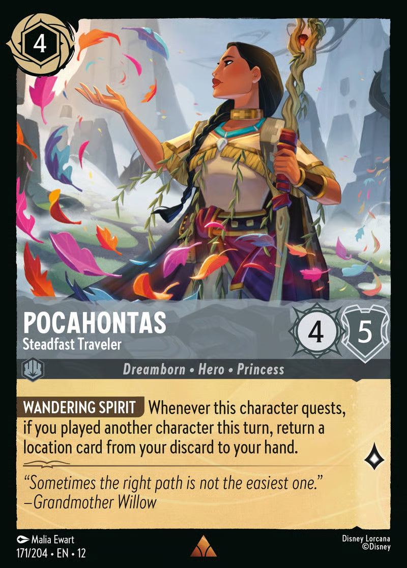 171/204 Pocahontas – Steadfast Traveler – Disney Lorcana Wilds Unknown card