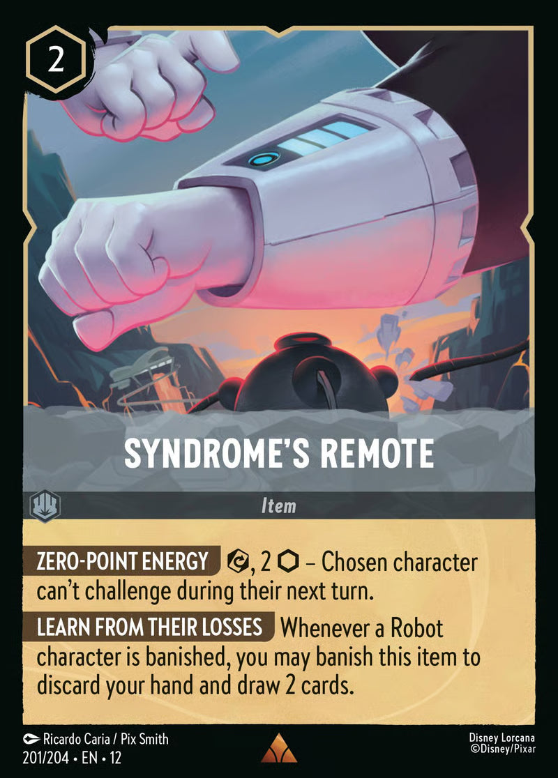 201/204 Syndrome’s Remote – Disney Lorcana Wilds Unknown card