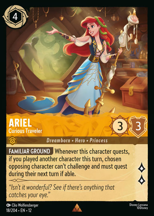 018/204 Ariel – Curious Traveler – Disney Lorcana Wilds Unknown card