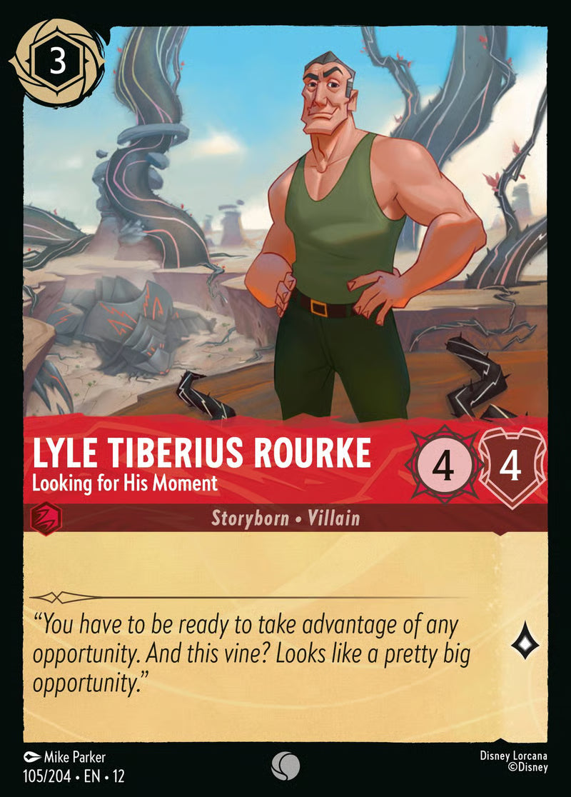 105/204 Lyle Tiberius Rourke – Looking for His Moment – Disney Lorcana Wilds Unknown card