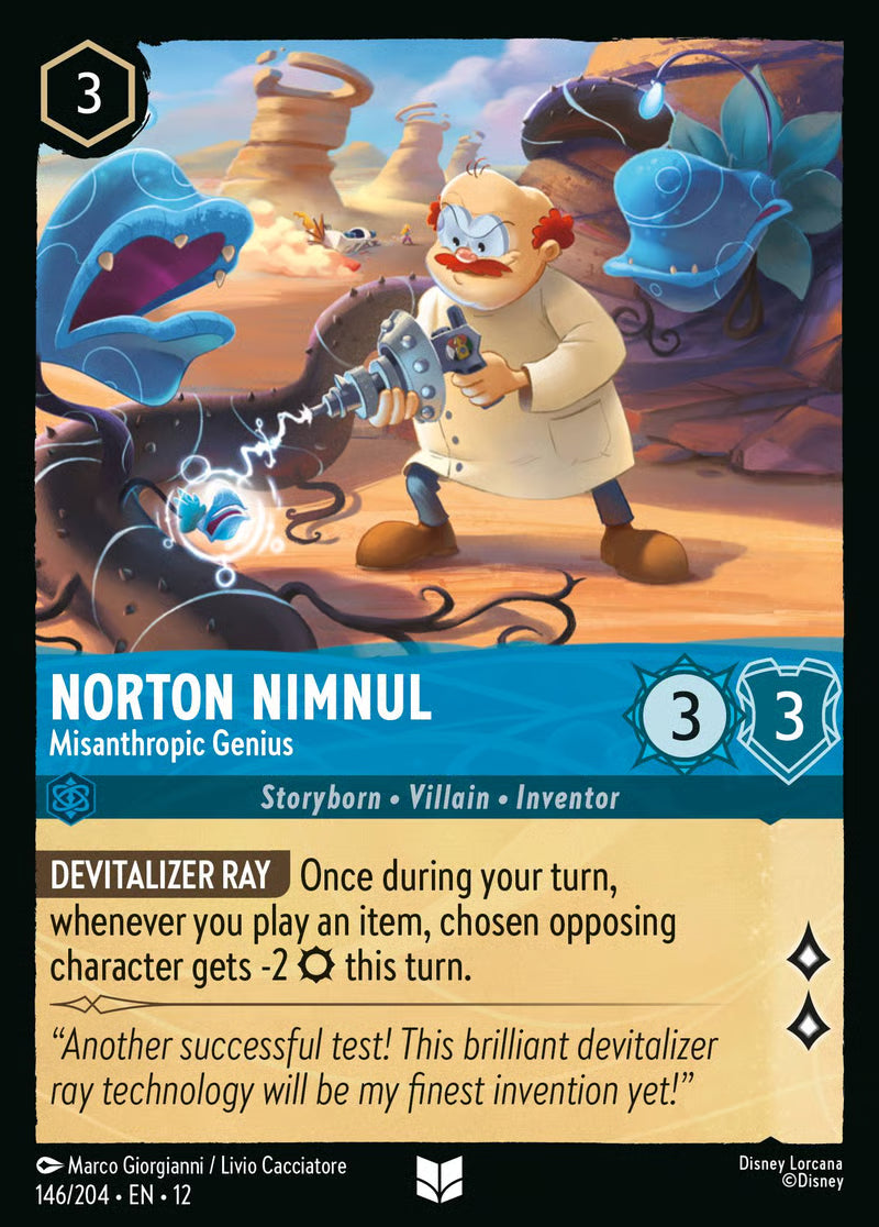 146/204 Norton Nimnul – Misanthropic Genius – Disney Lorcana Wilds Unknown card