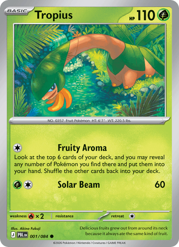 001/084 Tropius | Pokemon Pitch Black