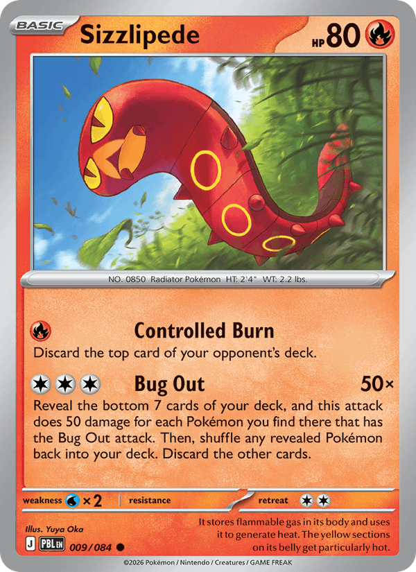 009/084 Sizzlipede - Reverse Holo | Pokemon Pitch Black