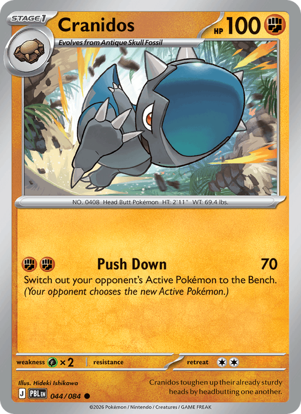 044/084 Cranidos - Reverse Holo | Pokemon Pitch Black