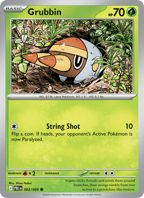 002/084 Grubbin | Pokemon Pitch Black