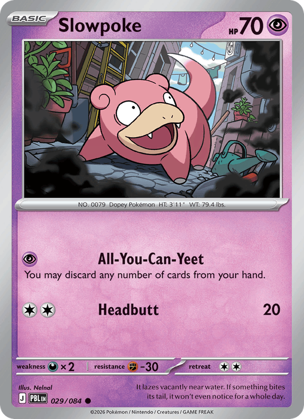 029/084 Slowpoke - Reverse Holo | Pokemon Pitch Black