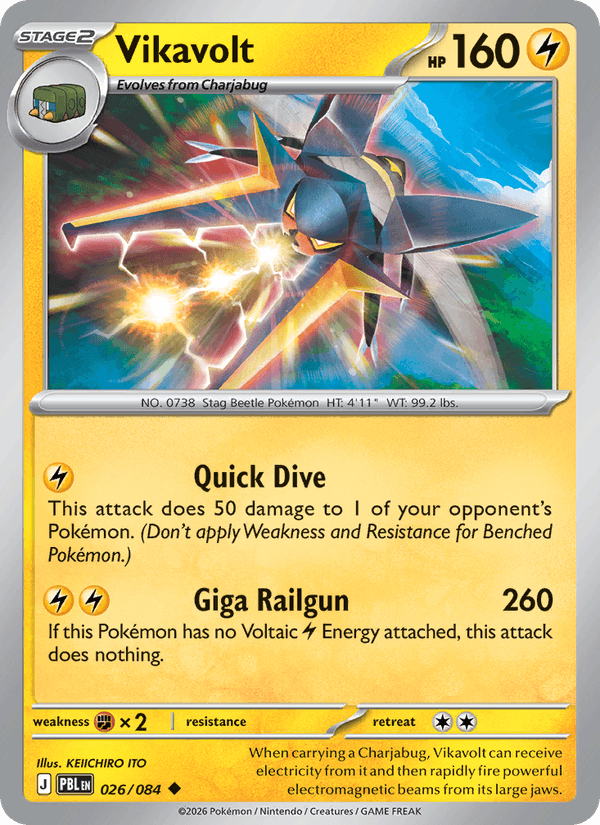 026/084 Vikavolt | Pokemon Pitch Black