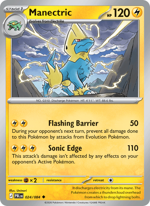 024/084 Manectric - Reverse Holo | Pokemon Pitch Black