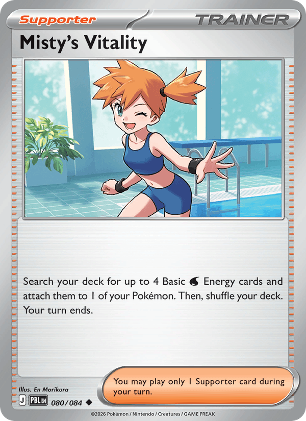 080/084 Misty's Vitality - Reverse Holo | Pokemon Pitch Black