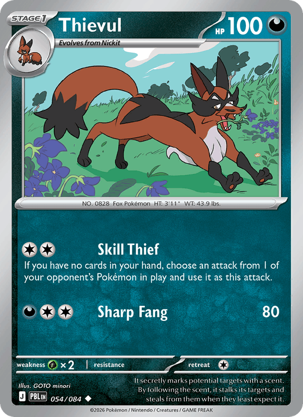 054/084 Thievul | Pokemon Pitch Black