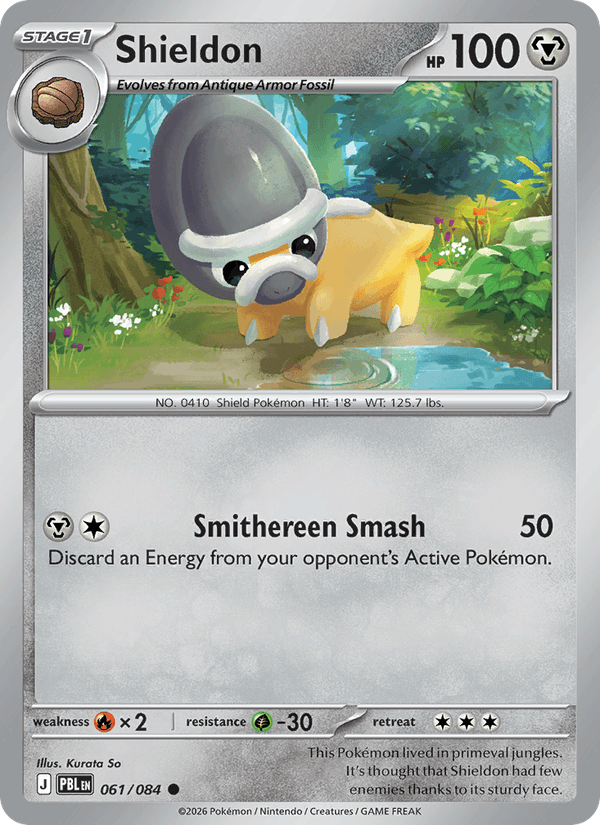 061/084 Shieldon | Pokemon Pitch Black