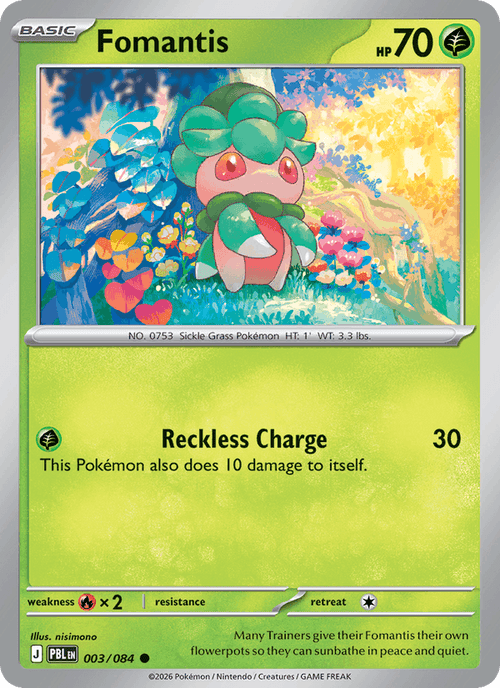 003/084 Fomantis | Pokemon Pitch Black