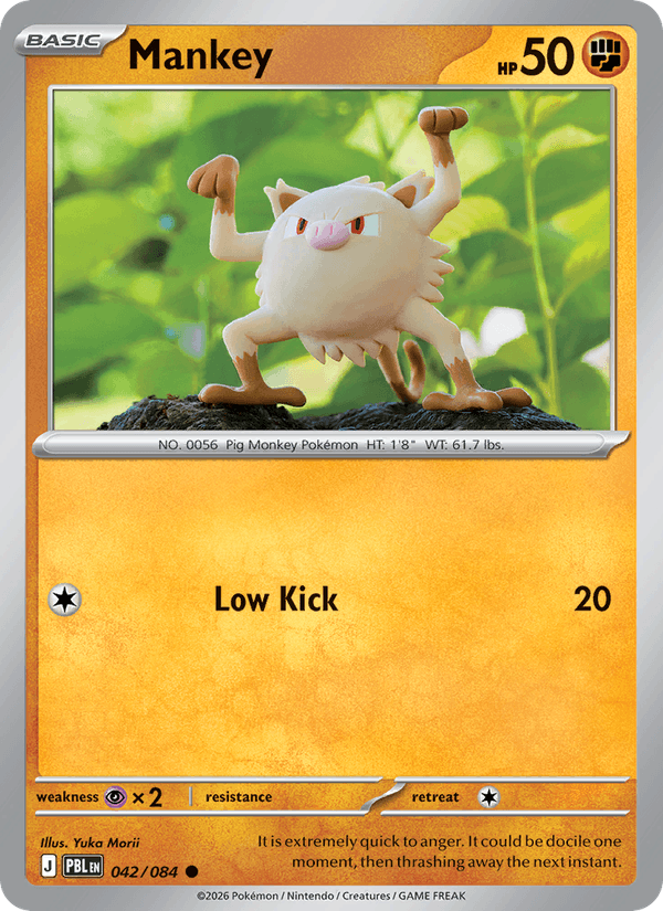 042/084 Mankey | Pokemon Pitch Black