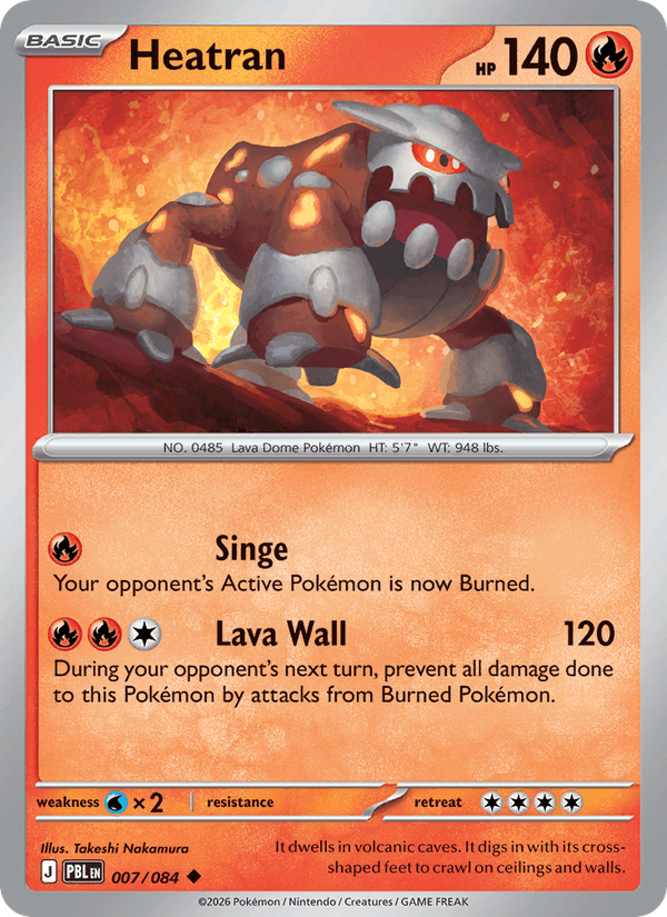 007/084 Heatran - Reverse Holo | Pokemon Pitch Black
