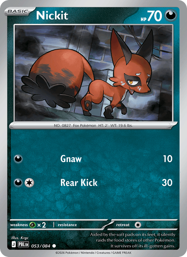 053/084 Nickit | Pokemon Pitch Black