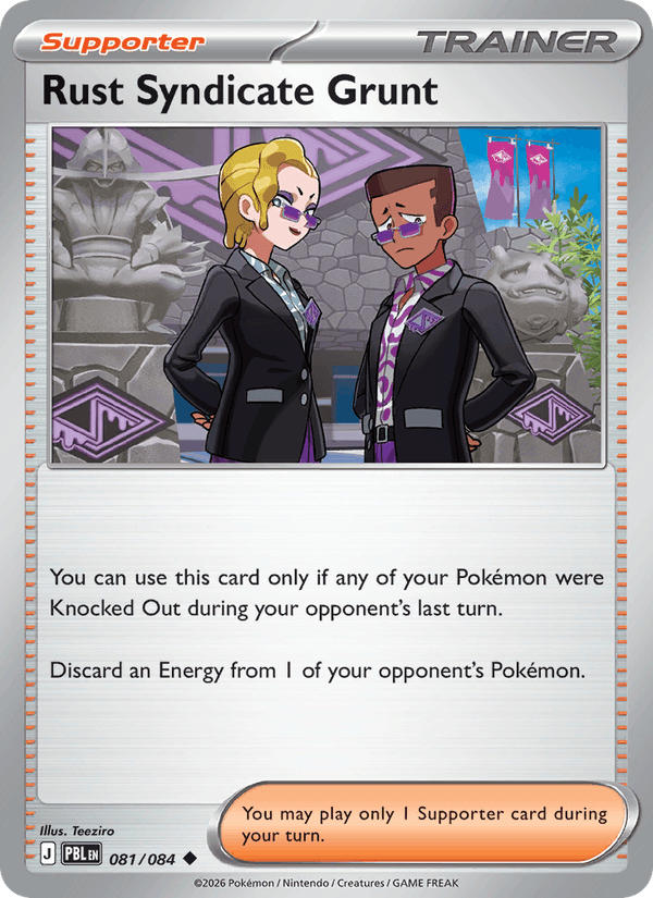 081/084 Rust Syndicate Grunt - Reverse Holo | Pokemon Pitch Black