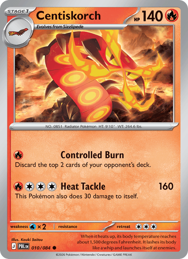 010/084 Centiskorch | Pokemon Pitch Black