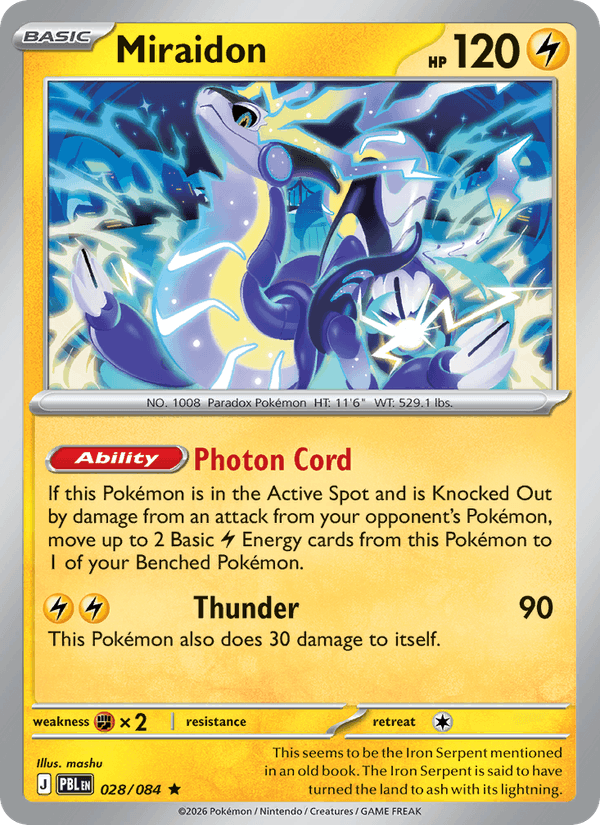 028/084 Miraidon - Holo | Pokemon Pitch Black