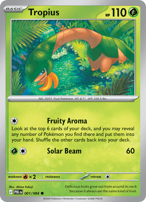 001/084 Tropius - Reverse Holo | Pokemon Pitch Black