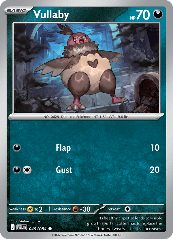 049/084 Vullaby - Reverse Holo | Pokemon Pitch Black