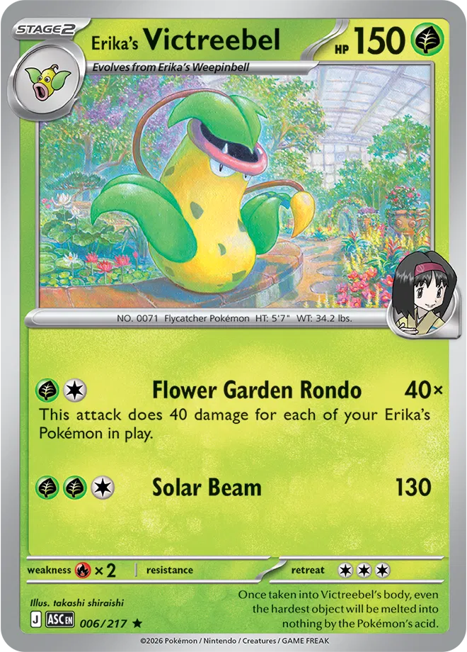006/217 Erika's Victreebel - Holo | Pokemon Ascended Heroes