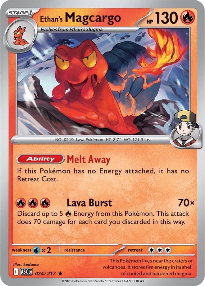 024/217 Ethan's Magcargo - Holo | Pokemon Ascended Heroes