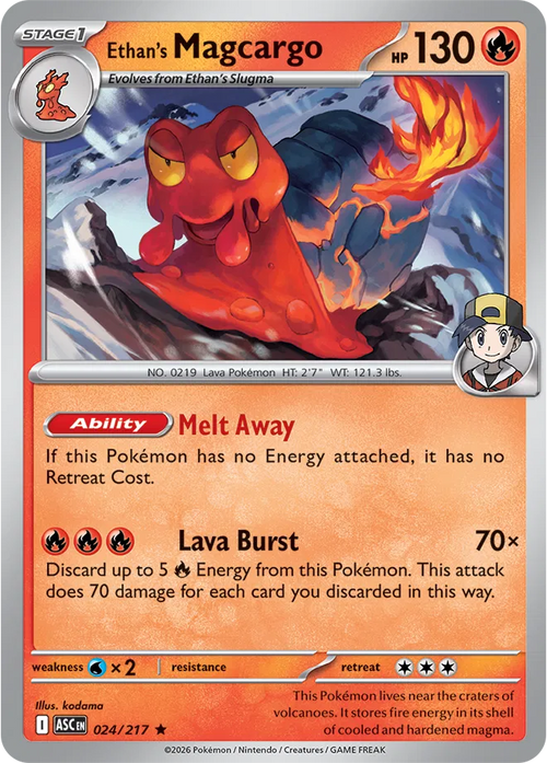 024/217 Ethan's Magcargo - Holo | Pokemon Ascended Heroes