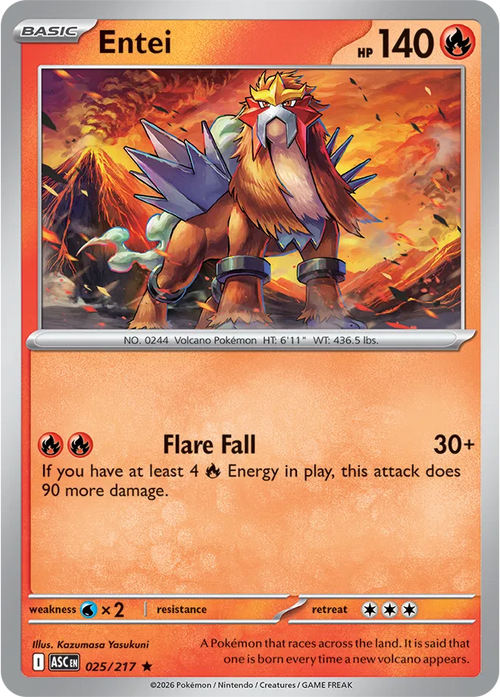 025/217 Entei - Holo | Pokemon Ascended Heroes