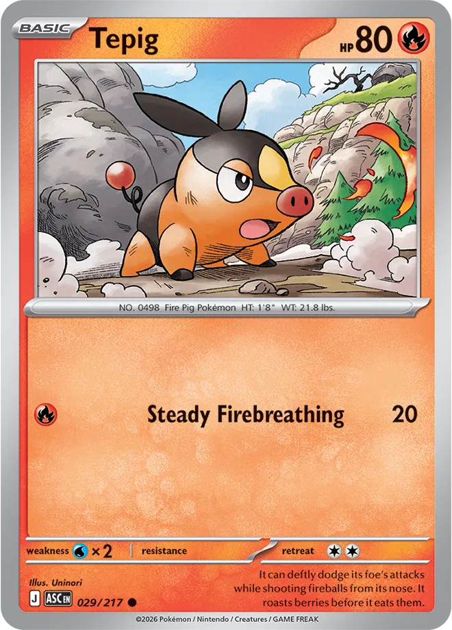 029/217 Tepig - Cosmos Holo | Pokemon Ascended Heroes