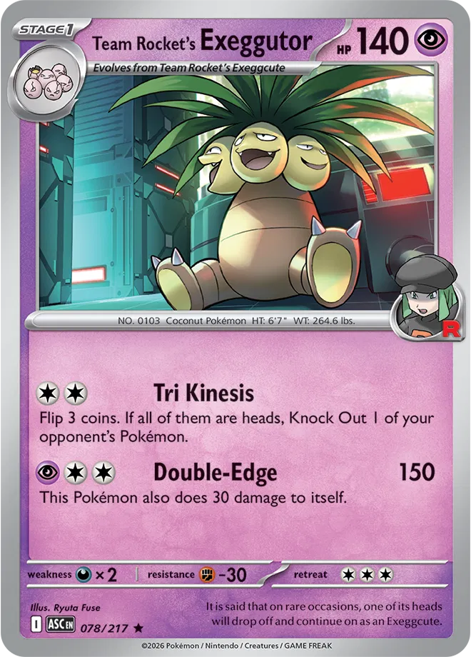 078/217 Team Rocket's Exeggutor - Holo | Pokemon Ascended Heroes