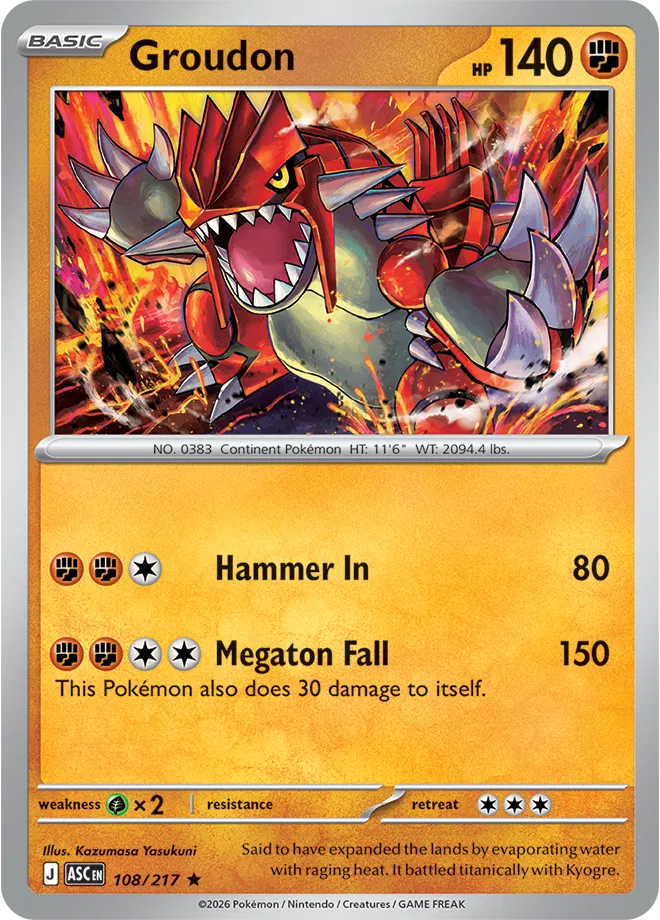 108/217 Groudon - Holo | Pokemon Ascended Heroes