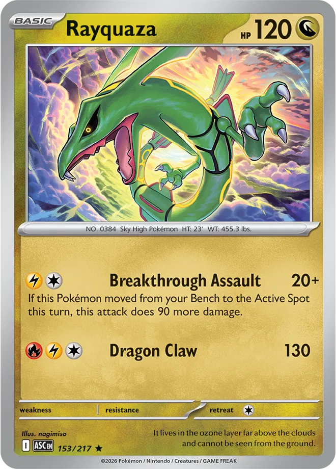 153/217 Rayquaza - Holo | Pokemon Ascended Heroes