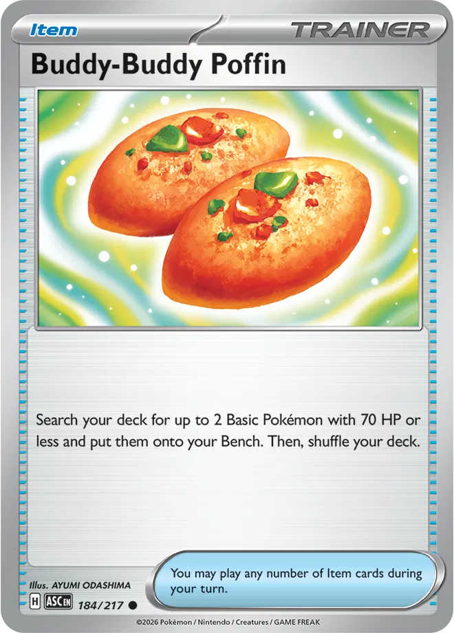 184/217 Buddy-Buddy Poffin - Reverse Holo | Pokemon Ascended Heroes