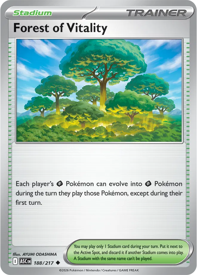 188/217 Forest of Vitality - Reverse Holo | Pokemon Ascended Heroes