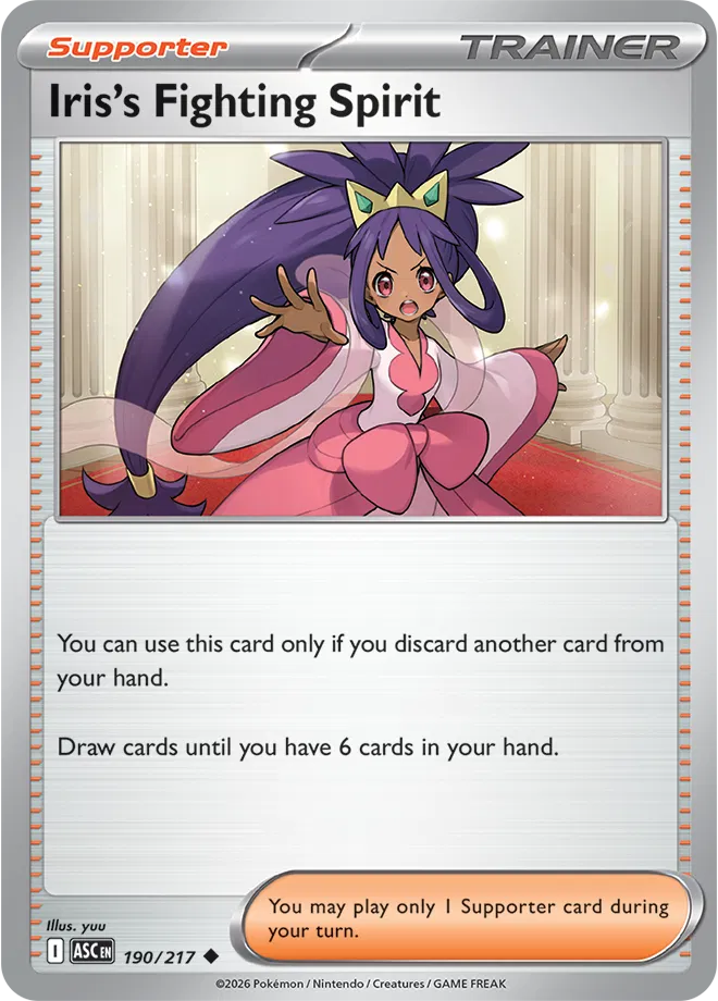 190/217 Iris's Fighting Spirit - Reverse Holo | Pokemon Ascended Heroes