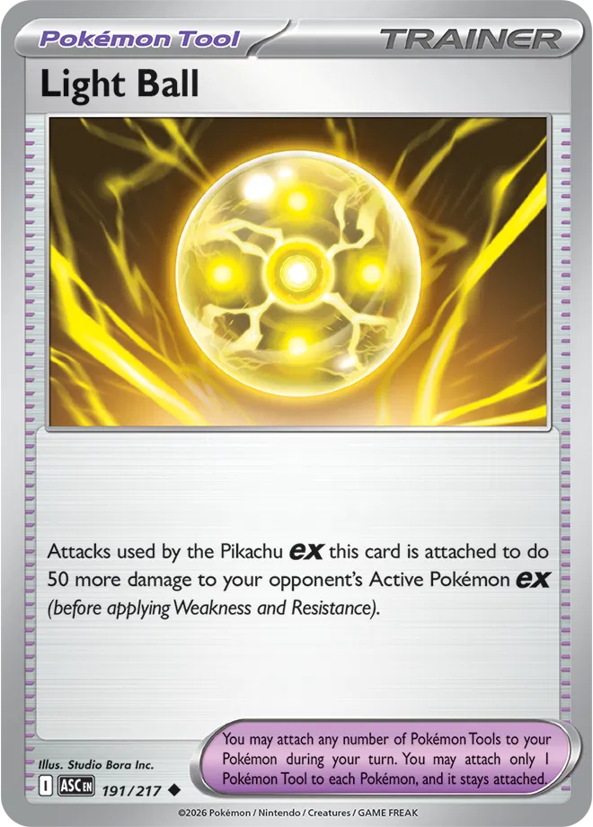 191/217 Light Ball - Reverse Holo | Pokemon Ascended Heroes