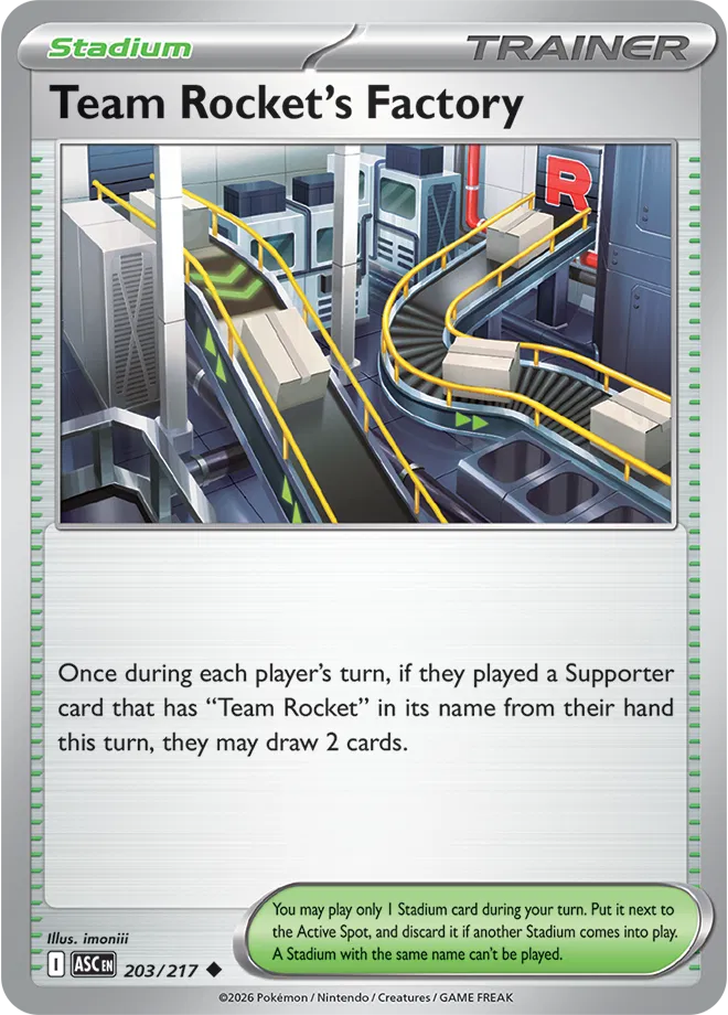 203/217 Team Rocket's Factory - Reverse Holo | Pokemon Ascended Heroes