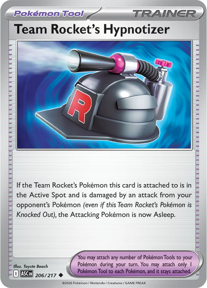206/217 Team Rocket's Hypnotizer - Reverse Holo | Pokemon Ascended Heroes
