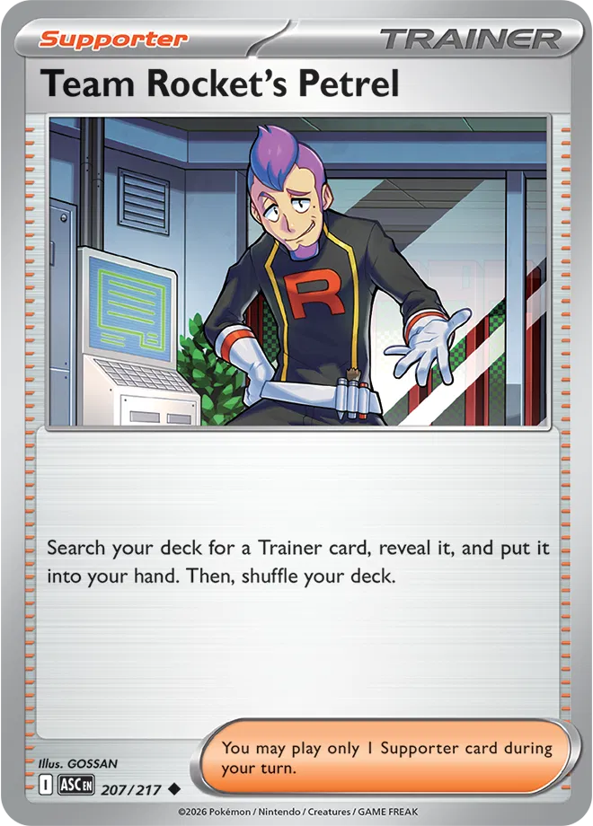 207/217 Team Rocket's Petrel - Reverse Holo | Pokemon Ascended Heroes